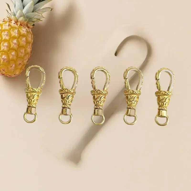 1 قطعة النحاس صنع نمط ساعة جيب مشبك دوار سلسلة الربيع المفاجئة هوك 30 مللي متر 1.2 بوصة مشبك سلسلة اللؤلؤ الأحجار الكريمة DIY بها بنفسك