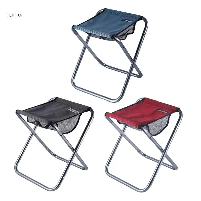 

Portable Foldable Stool Camping Stool Lightweight Traveling Stool Collapsible Outdoor Aluminium-Alloy Stool for Fishing M89D