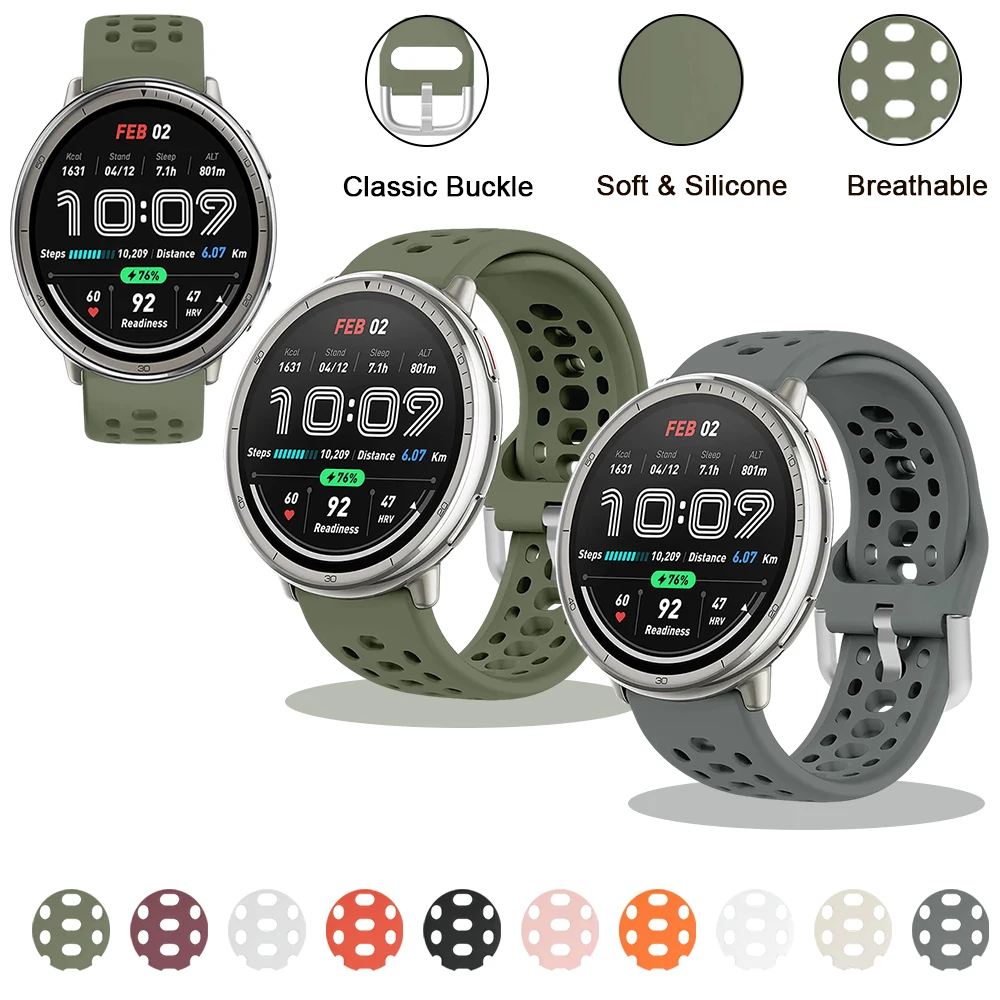 20Mm Silicone Strap…