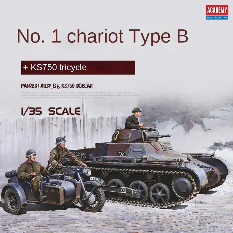 

Academy AC13556 1/35 German Armored Vehicle type B+Motorcycle Model