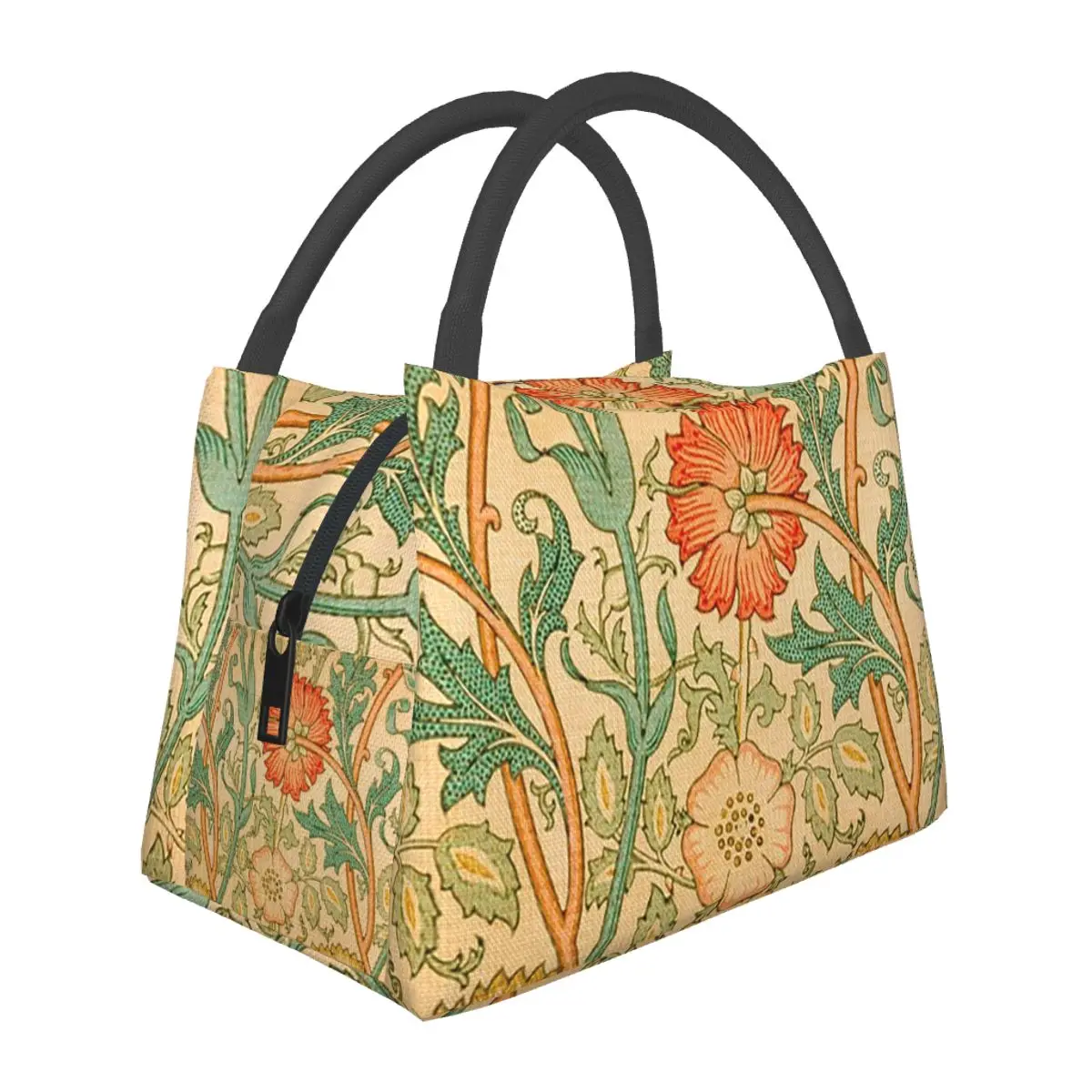 Pink And Rose By William Morris 1890 Insulated Lunch Bag for School Bento Storage Food Boxes Portable Cooler Thermal Lunch Box
