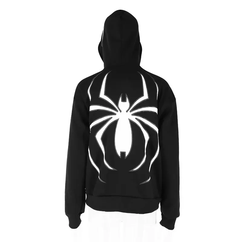 GELITAYINผู้หญิงเสื้อHoodiesฤดูใบไม้ร่วงฤดูหนาวใหม่Streetwearแฟชั่นSpiderพิมพ์กระเป๋าCasual Slim Zippers Coat Ladyอเนกประสงค์H