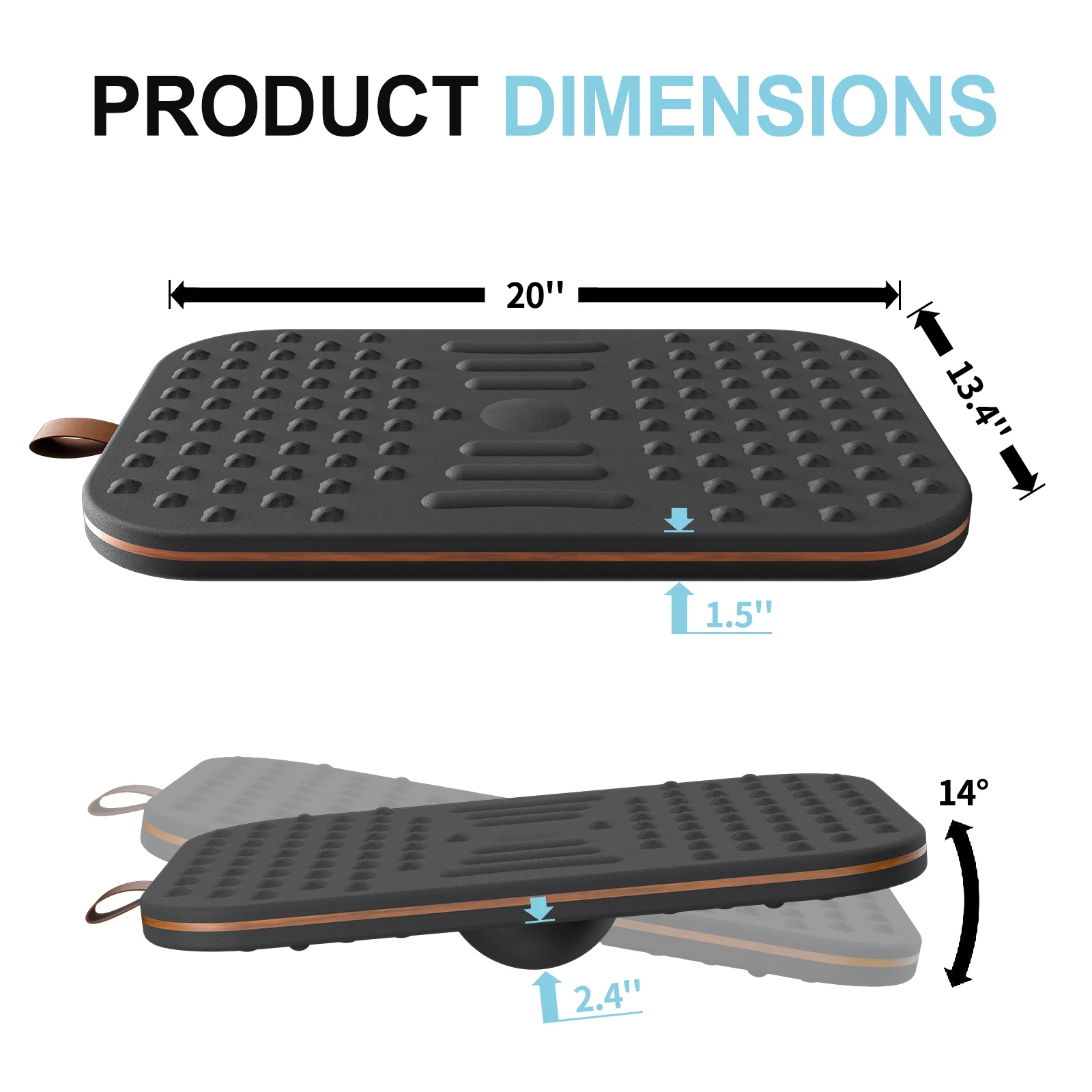 Drop Shipping  Balance Board Anti-Fatigue Dual-Sided Standing Desk Board for Office & Home Gym Core Training & Home Exercise