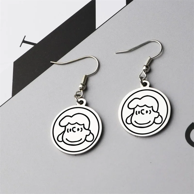 Kawaii Snoopy Earrings Trendy Cute Girl Ear Hook Cartoon Sweet and Fresh Texture Earrings Fashion Women Ears Jewelry Gifts