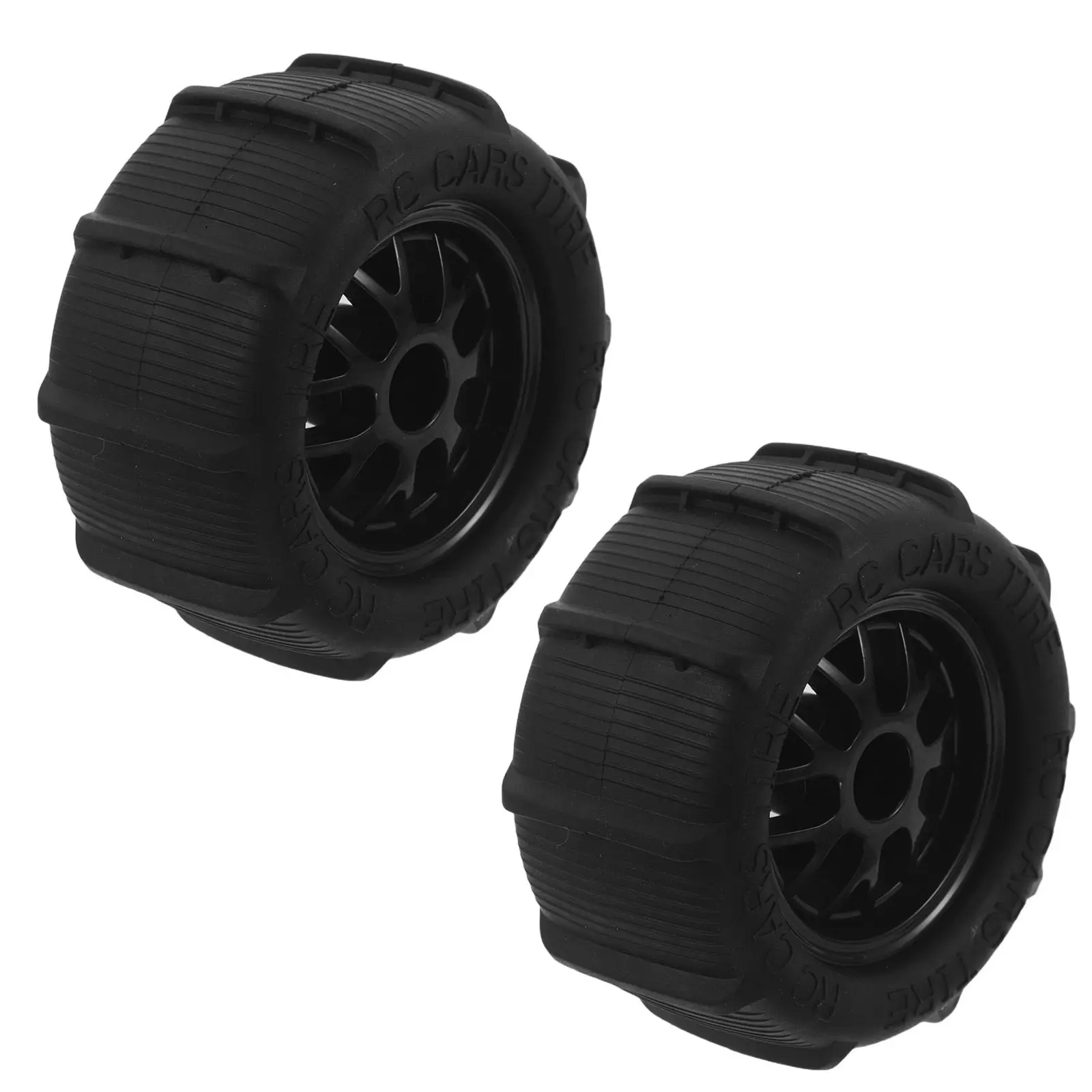 

2Pcs Rc Car Wheel Tires Universal Rubber Plastic Desert Off-Road Paddle Tires Kit for Snow Sand Beach Truck Crawler