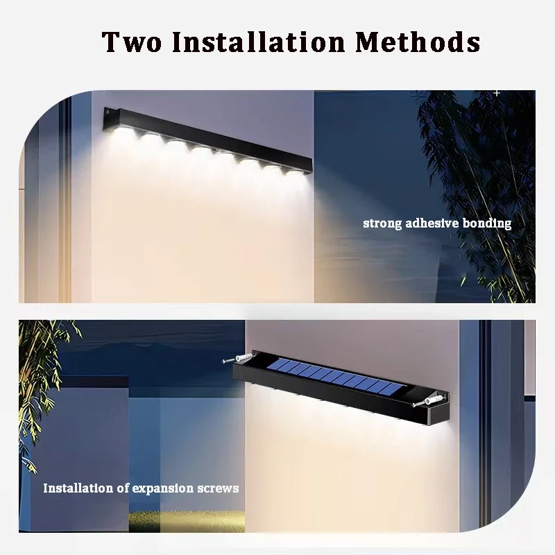 LED Led Solar Light Wall Light Solar Wall Lamp Outdoor Waterproof Automatic Sensor White/Warm Fence Lamp for Courtyard