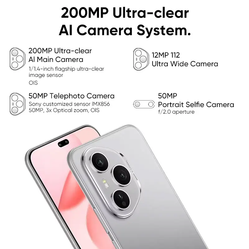 2025 Global Version HONOR 400 Pro 5G Smartphone Snapdragon 8 Gen 3 6.7'' AMOLED Display 200MP 100W Wired 50W Wireless IP68&IP69