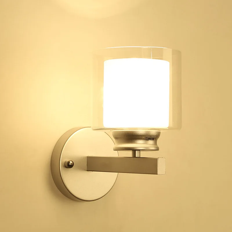 

Modern E27 LED Indoor Wall Light for Bedroom Bedside Living Room Reading Glass Decorative Home Lighting Fixture