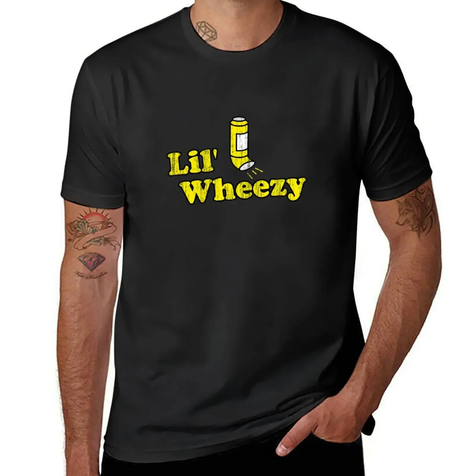 Lil' Wheezy Asthma T-Shirt man t shirt blanks customs mens funny t shirts