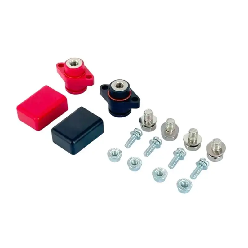 80 A Feed-Through Binding Posts Power Distribution Block with Threaded Ends and Two-Hole Mounting Plates for Electrical D2RD