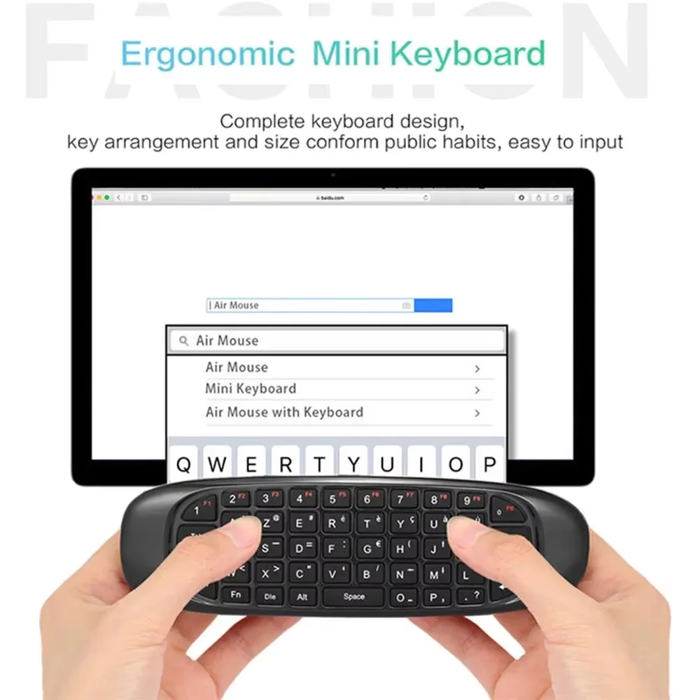 Air Mouse Remote Touchpad with 7 Colors Backlight Mini Wireless 2.4G Keyboard Support Google Voice Control