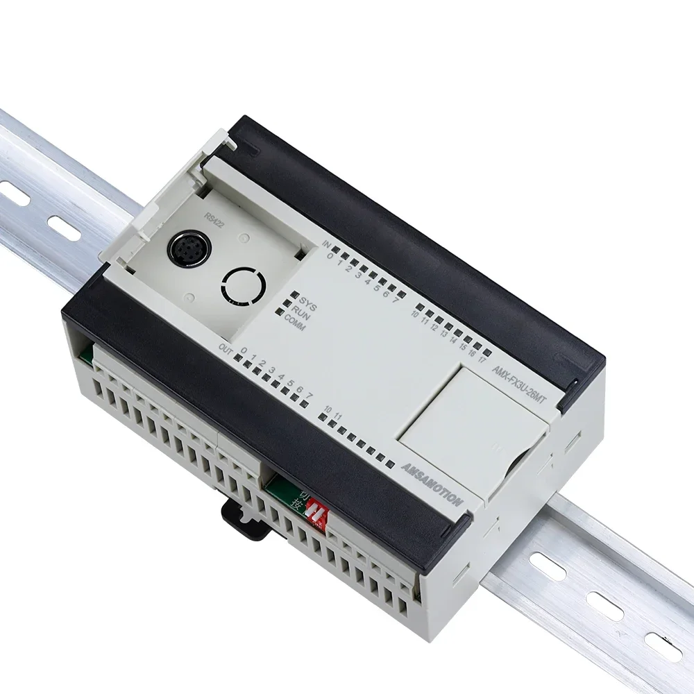 Imagem -02 - Amsammotion-relé Transistor Analógico para Mitsubishi Ethernet Substitua Melsec Plc Modbus Fx3u48mr 26mr-e 26mt 4ai 2ao 16di 10do