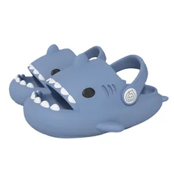 Children Shark Hole Shoes Summer Home Baby Non-Slip Thick Bottom Sandals Cute Cartoon Soft Bottom Children Slippers