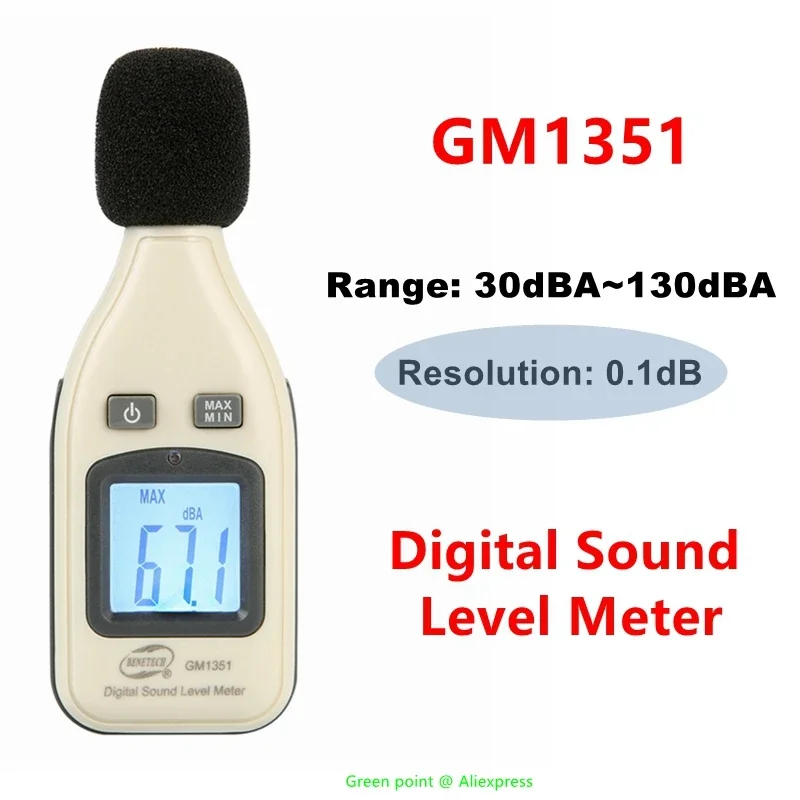 

5PCS Modern GM1351 Digital Sound Level Meter 30dBA~130dBA Portable Noise Decibel Monitor Tester For Industrial Or Outdoor System