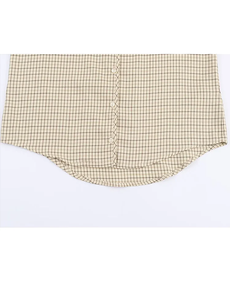 HH женская новая мода с длинными рукавами, однобортная шикарная рубашка с лацканами и бантом, осенняя женская тонкая повседневная свободная клетчатая блузка