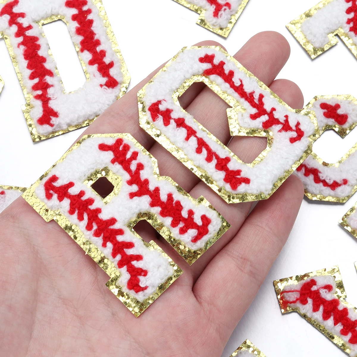 26pcs Letter Patches Baseball Pattern Towel Embroidery Patches Iron on Clothes Stickers Appliques DIY Sewing Craft Accessories