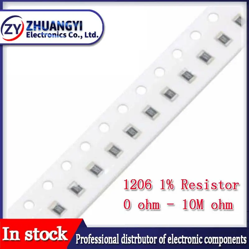 100pcs 1% 1206 SMD resistor 0R ~ 10M 1/4W 0 0.1 1 10 100 150 220 330 ohm 1K 2.2K 4.7K 10K 100K 1R 10R 100R 150R 220R 330R 1M 10M