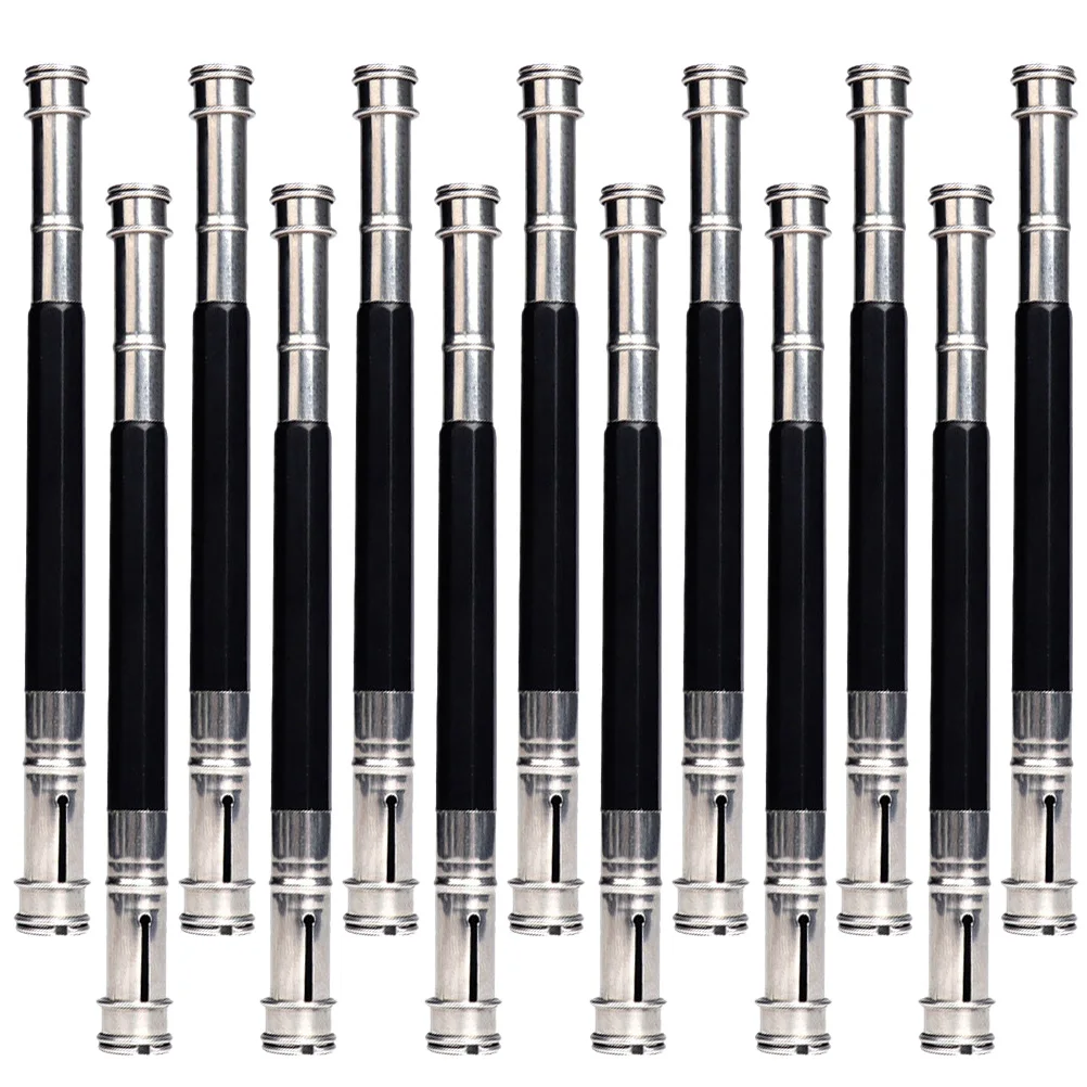 

13 Pcs Pencil Extender Metal Crayon Lengthener Dual Tip Short Holder Reusable Accessory Pencil Extender For Artists Set