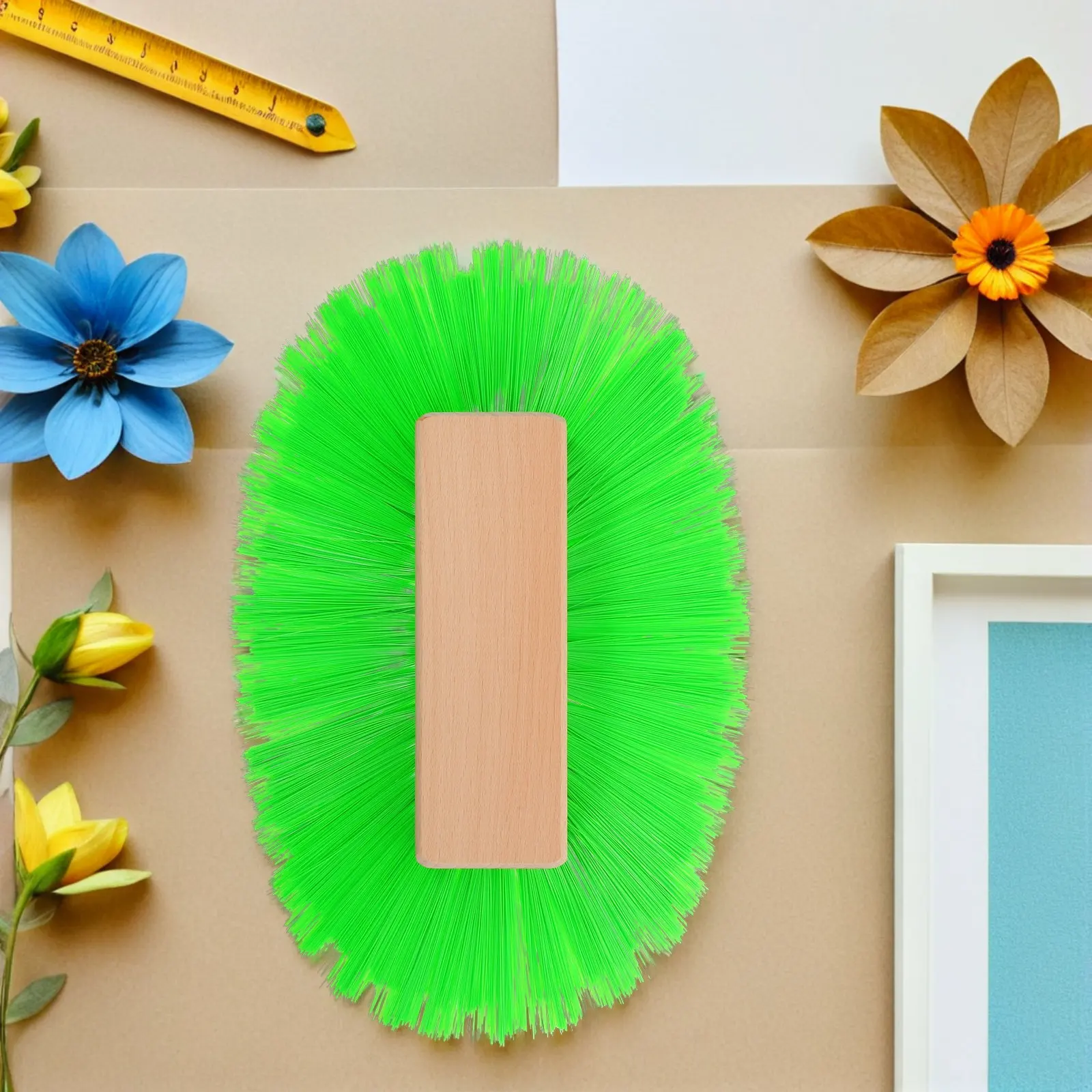 Ceiling Texture Tool for Wall Painting – Drywall Brush with Synthetic Bristles & Wood Handle for Art Students