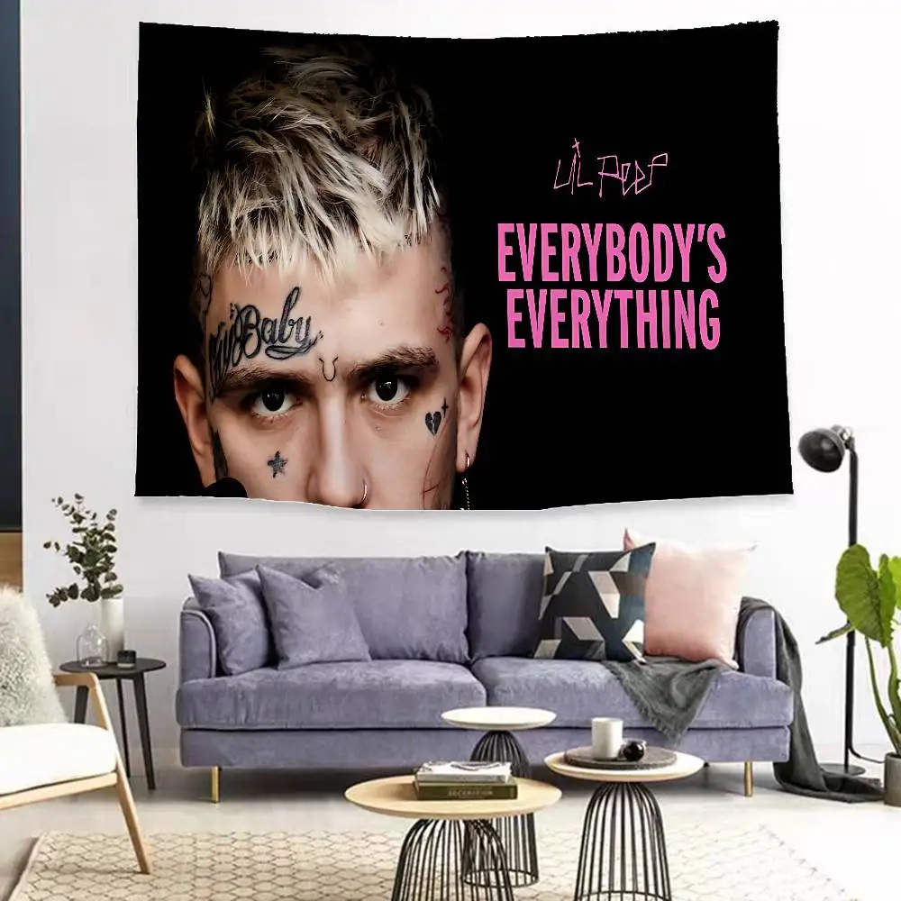 Lil Peep Lil Bo Peep Cartoon Tapestry Art Science Fiction Room Home Decor Wall Hanging Sheets