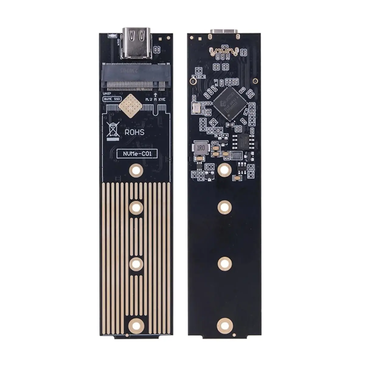 

【CHYMS】Для M/M+B Key NVME Enclosure M.2 SSD Case Type-C to M.2 Жесткий диск NVME NGFF Dual Protocol SSD для 2230 2242 2260 Черный
