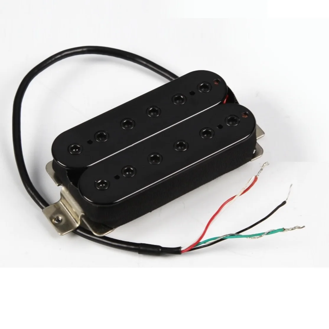FLEOR Alnico 5 Electric Guitar Pickup Humbucker Bridge /Neck Black-Adjustable Pole Pieces