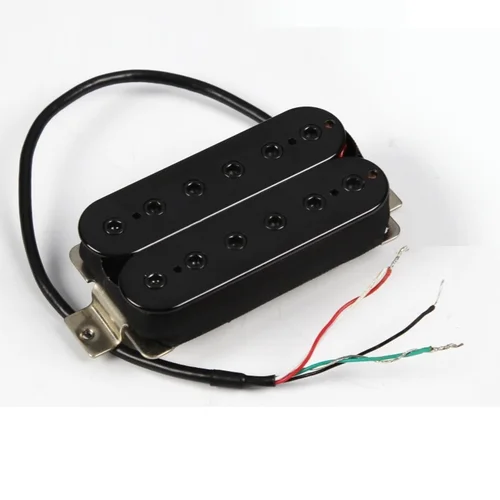 FLEOR Alnico 5 pastilla de guitarra eléctrica puente Humbucker/mástil negro-piezas de poste ajustables