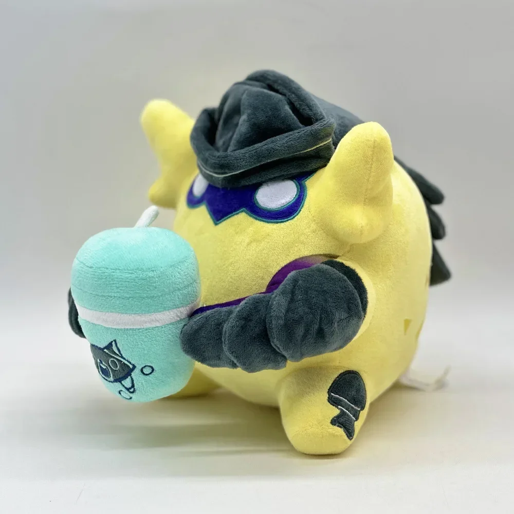 23cm New Valorant Game Figure Plush Doll Wingman Gekko Hold A Water Cup Peripherals Model Soft Birthday Gifts Toys Game Kids