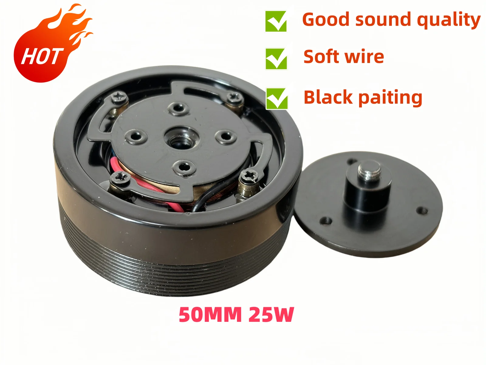 Sounderlink aggiornato 1PC 2 pollici 50MM 25W Risonanza ad alta potenza Vibrazione Altoparlante Gamma completa Drive Aereo shaker altoparlante FAI DA TE