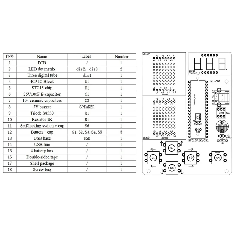 

Игровой комплект ABMF-DIY для проекта пайки с 5 ретро классическими играми, электронный комплект для пайки для практики пайки STEM