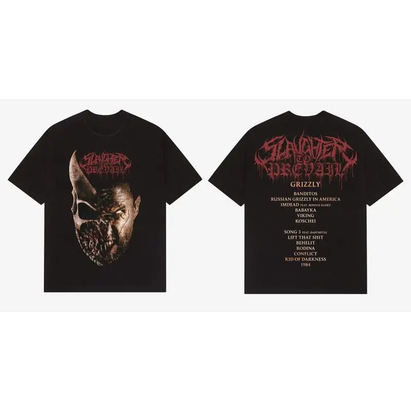 Slaughter To Prevail Grizzly Track List Two-Sided T-Shirt Unisex Size S-5XL