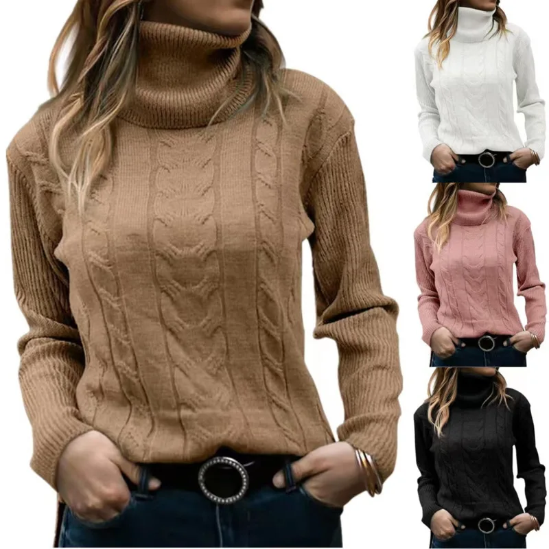 

Women Sweaters Pullover Temperament Casual Fashion Basic Elegant Streetwear Solid Long Sleeve Vintage Top Clothing New