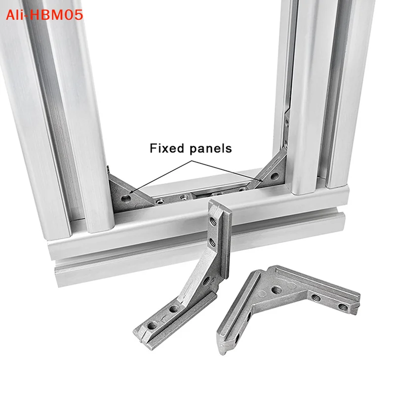 (HB05)2/4Pc Angle Slot Connector 2020 3030 4040 Panel Iinstallation Board Angle Slot Fixing Hardware Door Frame Corner Code