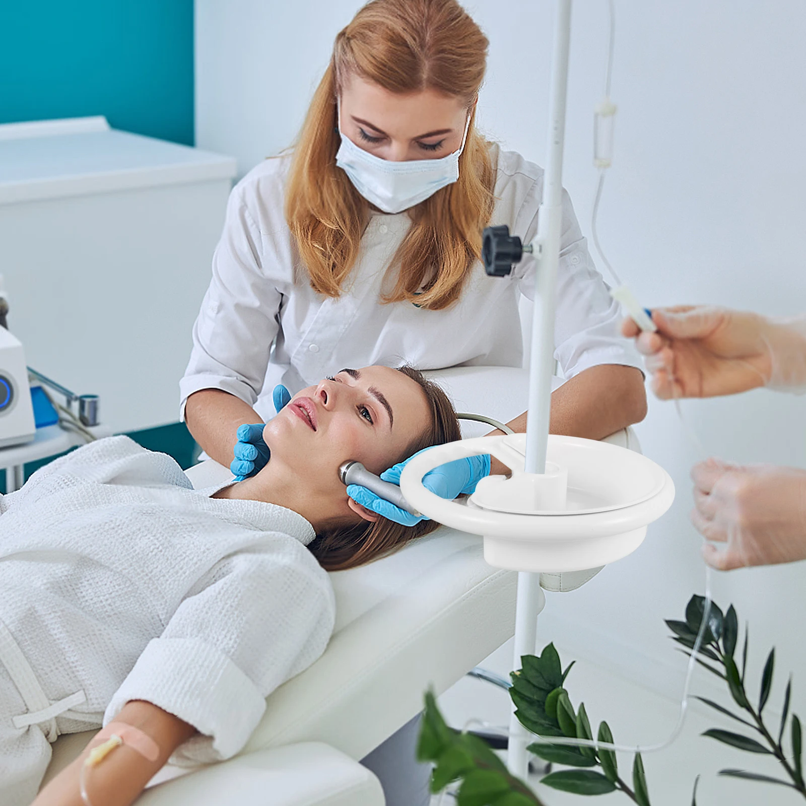 

Drainer IV Pole Accessories Medical Stand for Drips Hair Plastic Storage Plate Travel