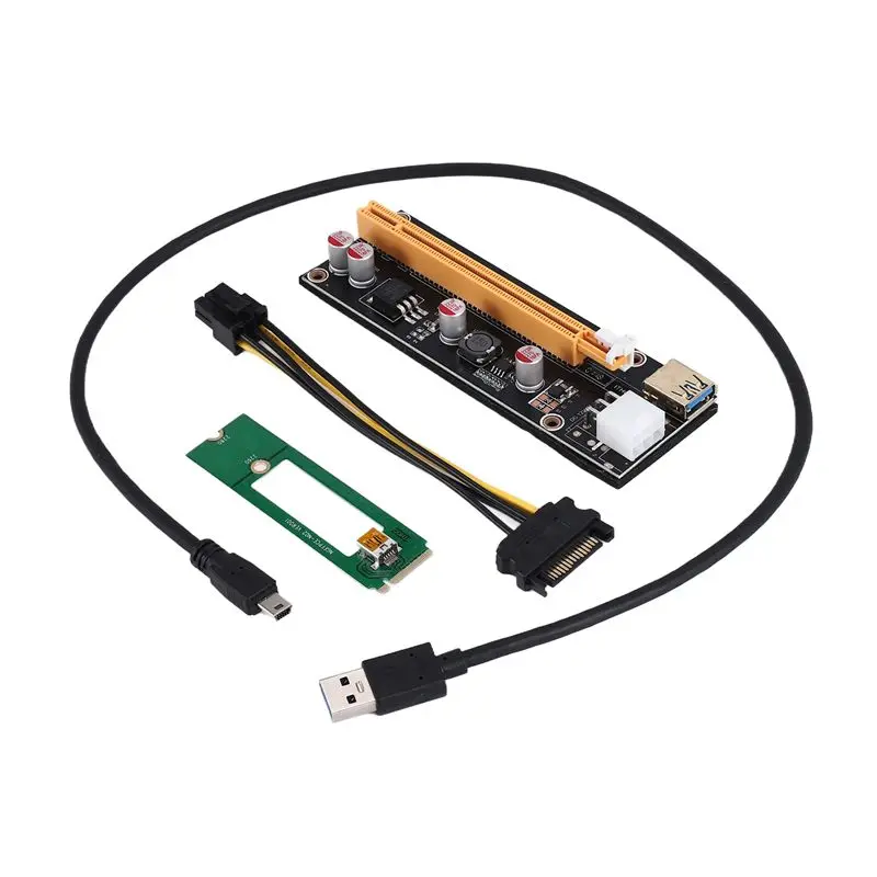 

Карта-адаптер ABIJ-NGFF M.2 M Key на USB 3.0 PCI-E, удлинитель M2 на USB3.0 PCIE 16X 1X с питанием для майнинга Litecoin и Bitcoin