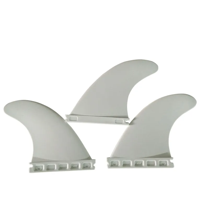 UPSURF FUTURE Fins M Plastic Tri Fins Set Single Tabs Surfboard Fins White Surfing Thruster Surf Fins For Fishboard Nylon Fins