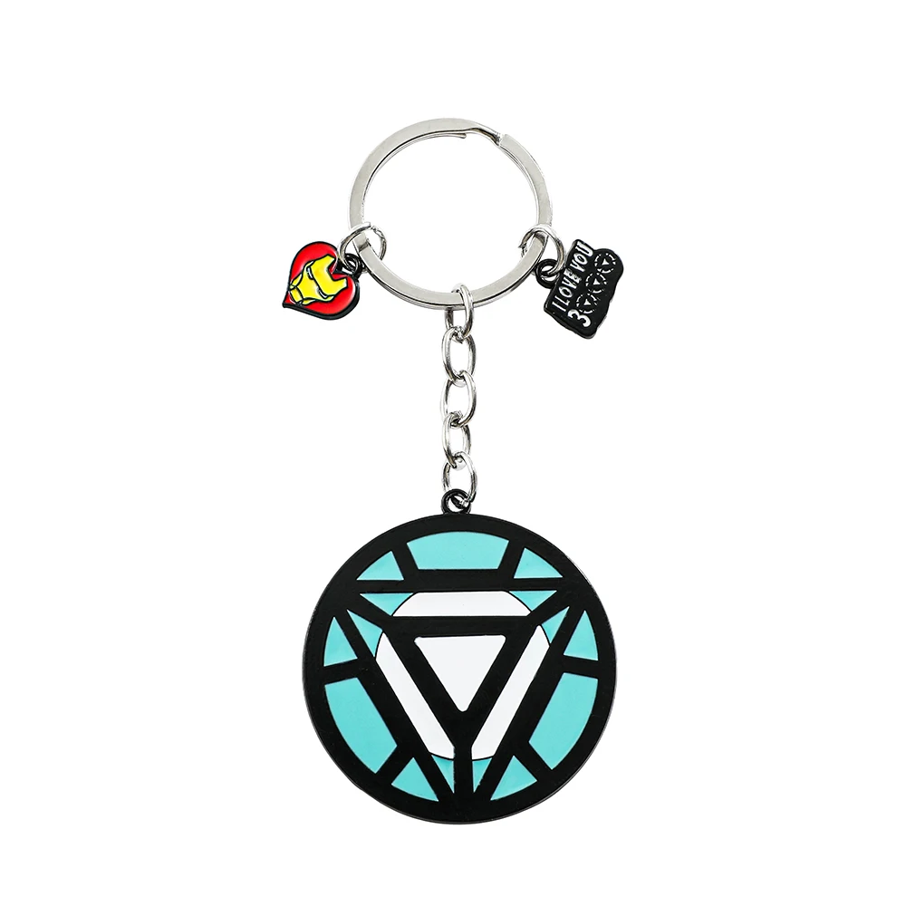 Classic Marvel Iron Man Arc Reactor Keychain Pendant Key Holder Key Chain Accessories Gifts For Fans Toys