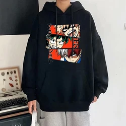 Felpe con cappuccio a maniche lunghe casual con cappuccio Anime Deku Bakugou Katsuki Todoroki Shoto da donna nuova moda autunno inverno