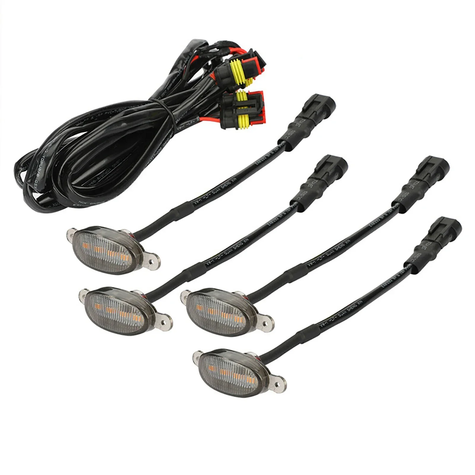 Lumière de calandre LED universelle pour voiture, éclairage de gril blanc ambre fumé, lampe Eagle Eye, SUV, Ford, Toyota, coffre tout-terrain