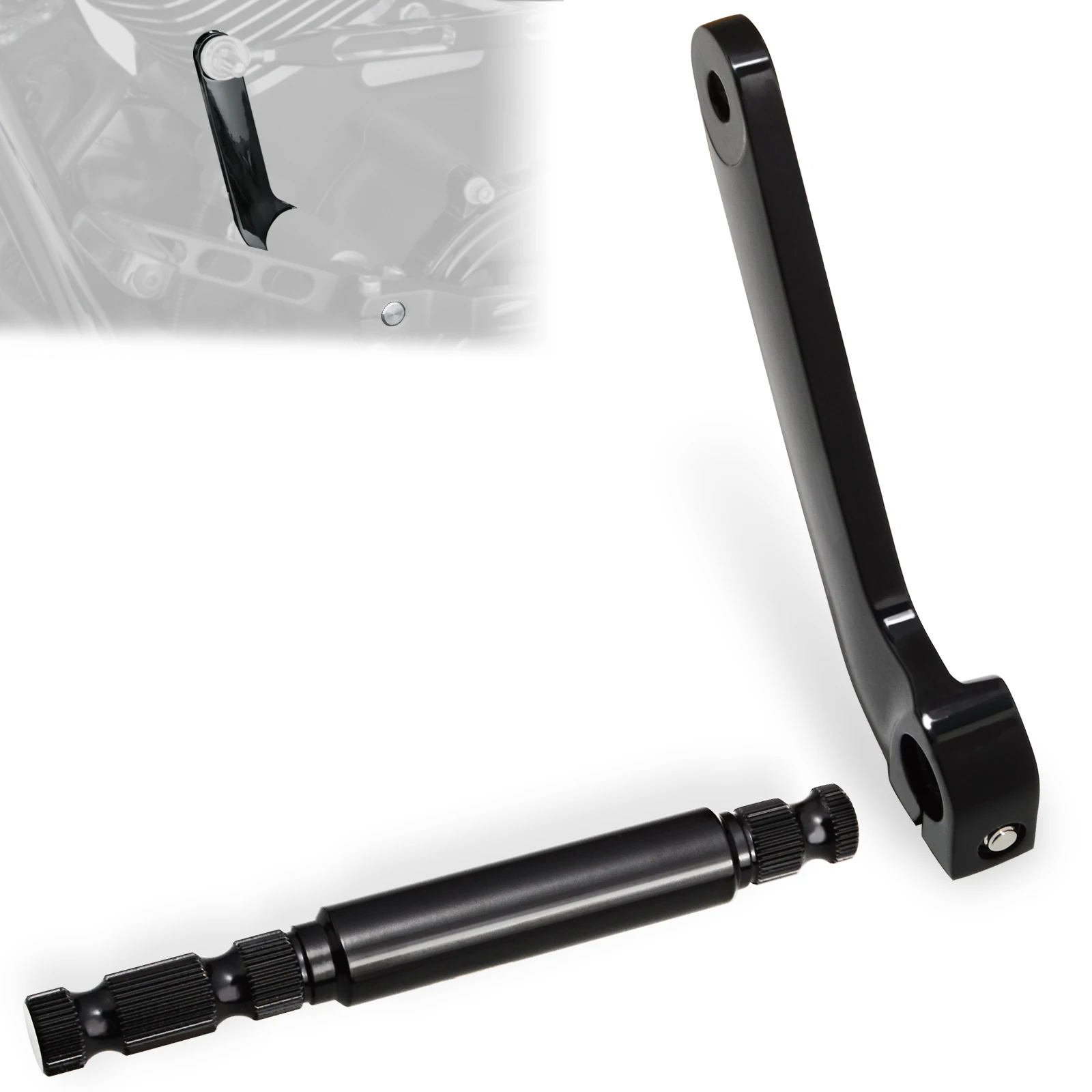 Motorcycle Steel Inner Shifter Lever Shaft Gear Shift for Harley Touring Road Glide Road King 1984-2016 Black/Chrome Accessories