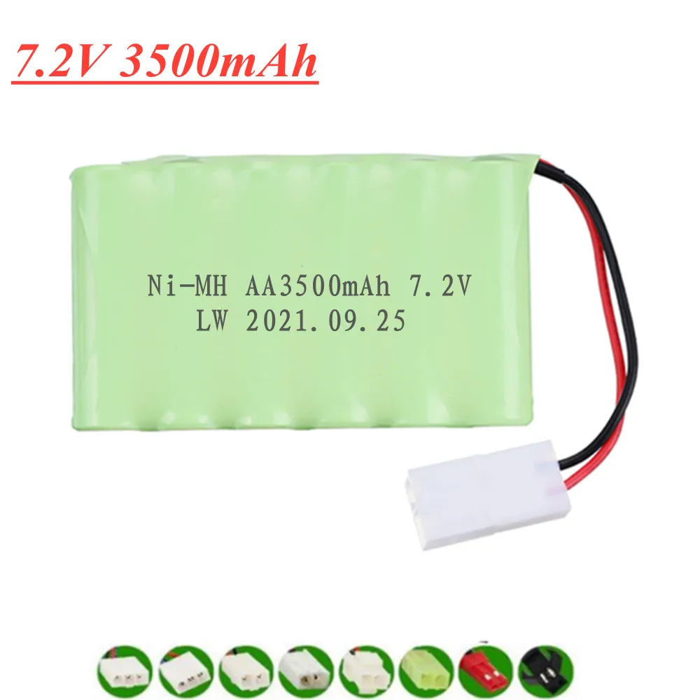 7.2v 3500mah AA NI-MH rechargeable battery For Remote control electric toy boat car truck upgrade 7.2 V 3000 mah aa nimh battery