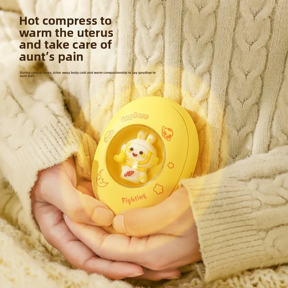 New Cartoon Hand Warmer Mini Portable USB Rechargeable with Ambient Light Winter Heating Pad Perfect Gift Hot Sale
