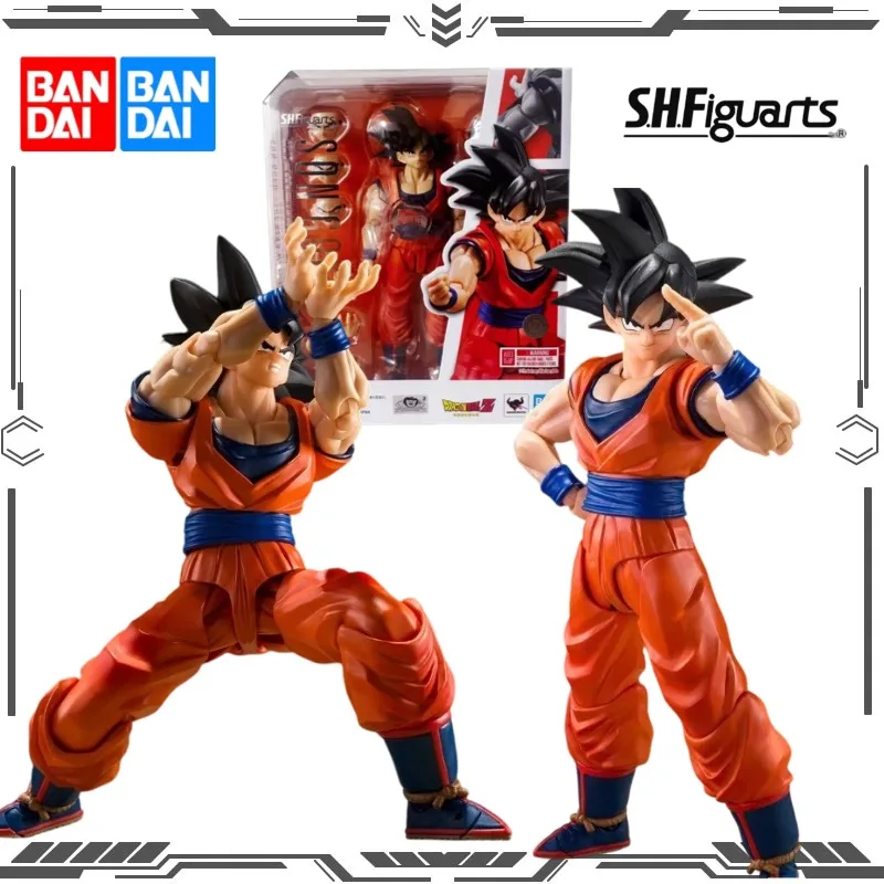 bandai-shf-son-goku-kind-hearted-saiyan-dbz-figure-145mm-anime-dragon-ball-z-movable-action-figure-collectible-model-gift
