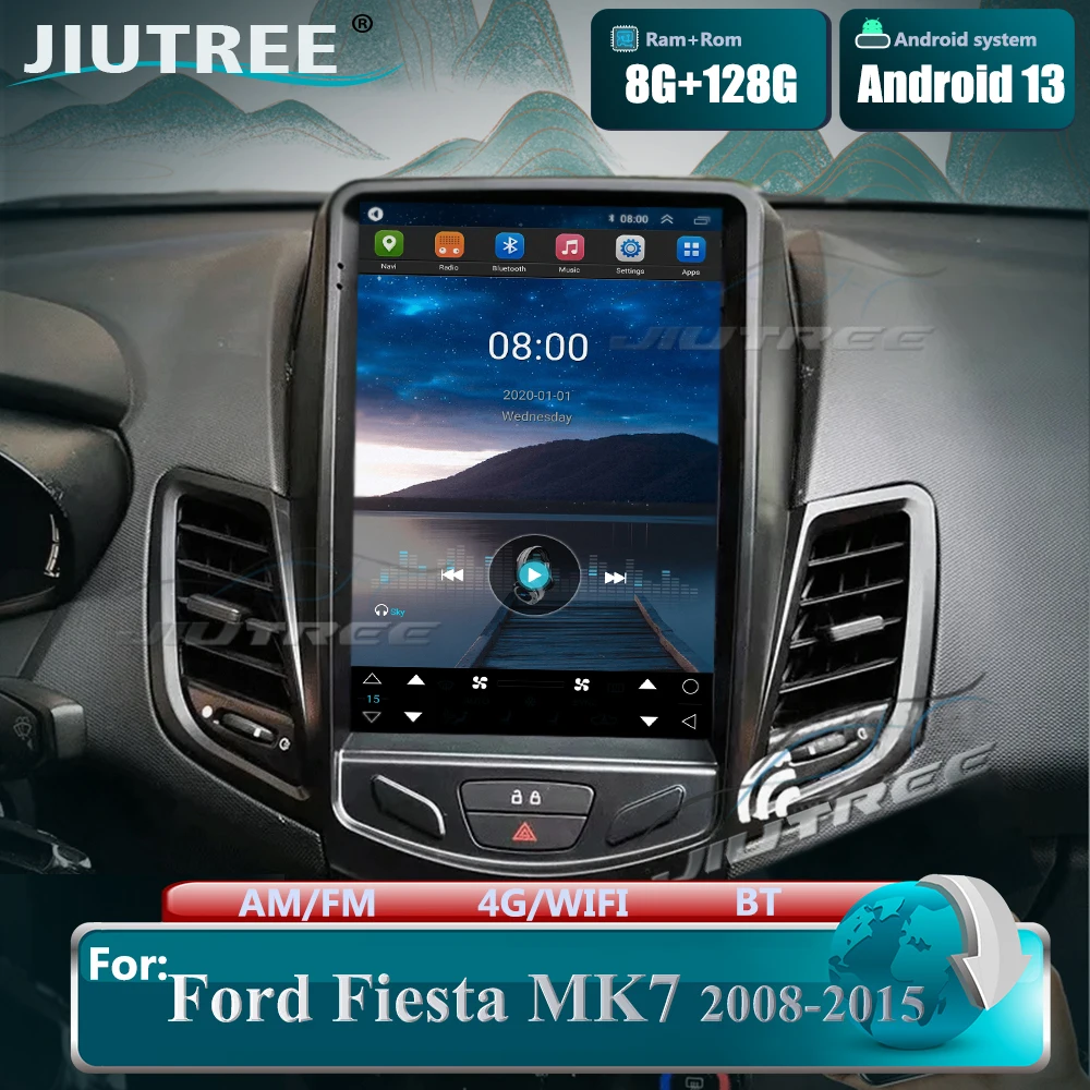 

Мультимедийная магнитола для Ford Fiesta MK7 10,4-2009, 2DIN, Android 13