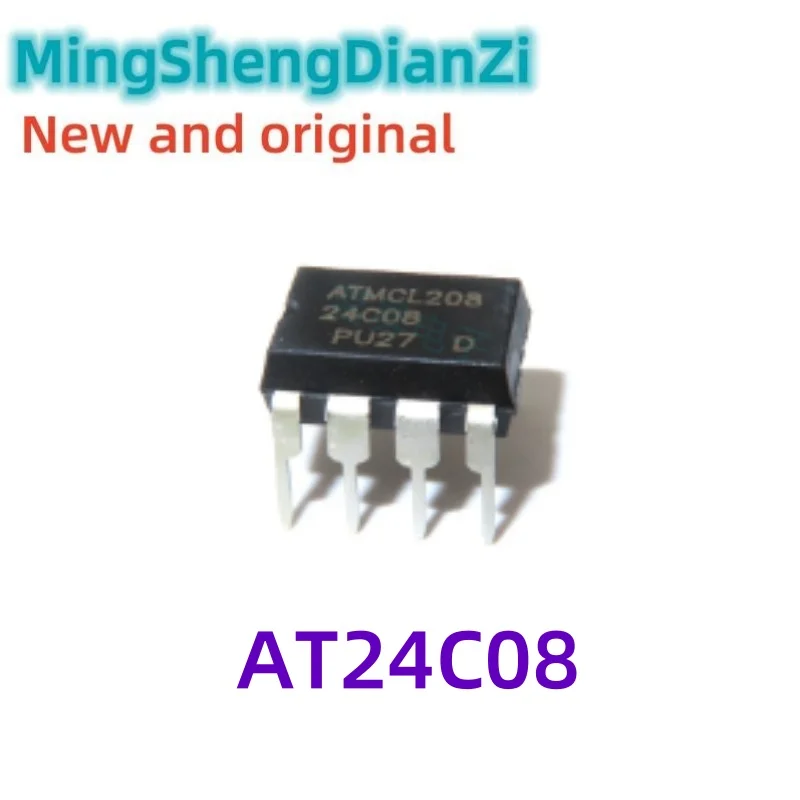 1 قطعة العلامة التجارية الجديدة AT24C08N AT24C08 DIP-8 شريحة ذاكرة الذاكرة IC #1