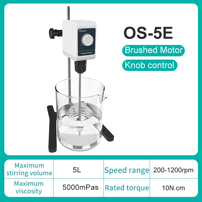 JOANLAB Roerder Laboratorium High Power Mixer Lab Elektrische Digitale Display Roerder 5/10L 1200 rpm 110/220 V OS-10S