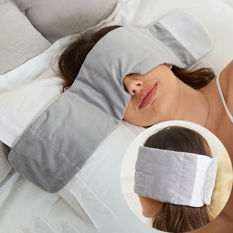 Weighted Eye Mask Sleeping Mask for Light Blocking Travel Eye Blindfold Soft Breathable Nap Sleep Eyeshade Sleeping Patch Cover