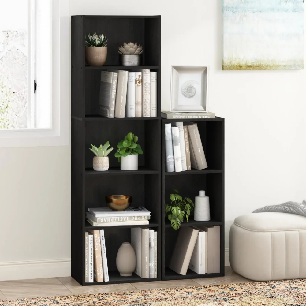 

Furinno Luder 5-Tier Reversible Color Open Shelf Bookcase, French Oak