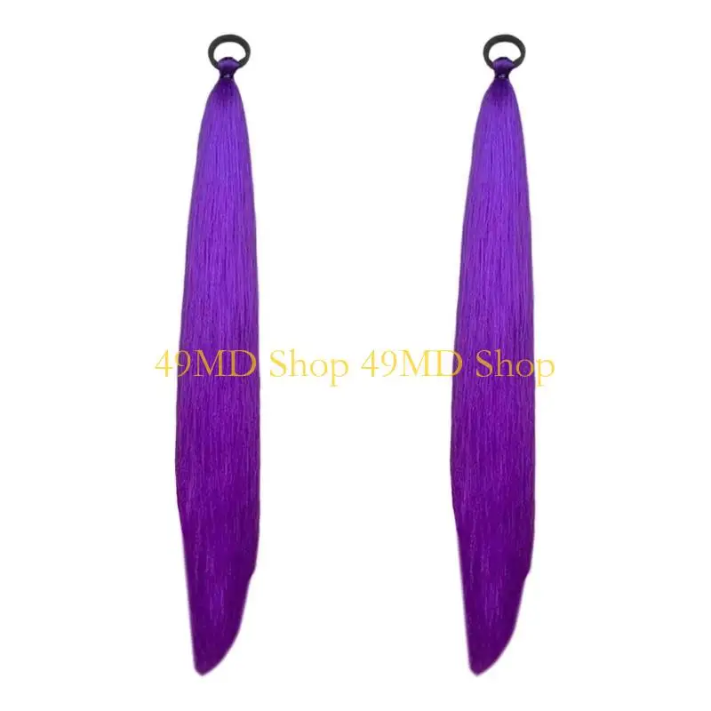 49MD Seamless Blend Braided High Ponytail Hairpiece Breathable Wigs For Extended Wear During Dance Parties