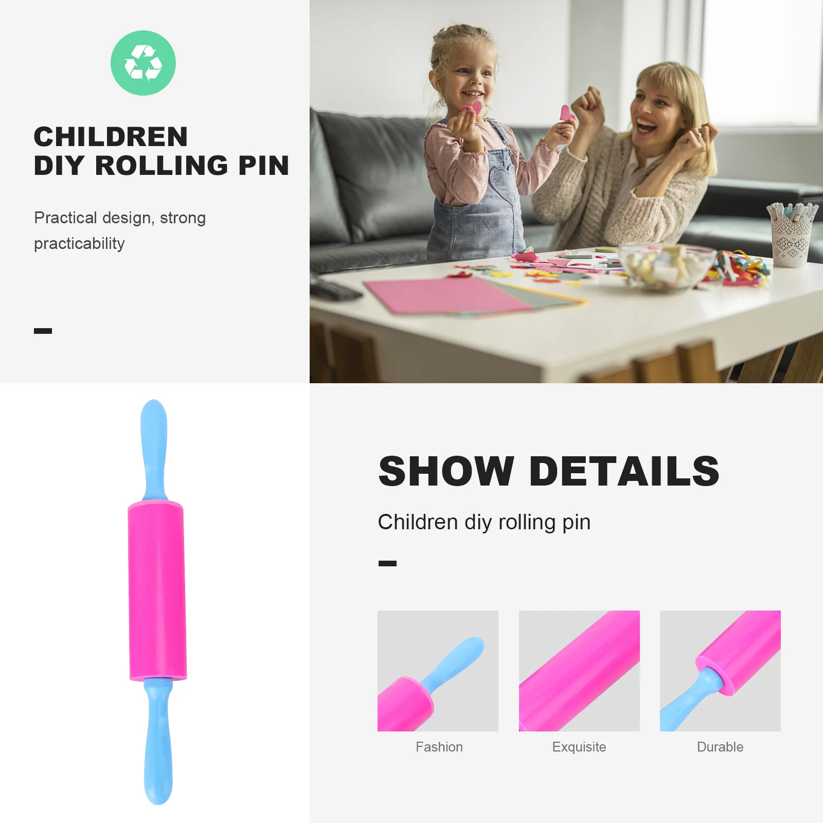 3 قطع من عصا الطين المصنوعة يدويًا، مجموعة أدوات شوبك خفيفة للغاية للأطفال، مجموعة أدوات تعليمية تعليمية للعب الإبداعي